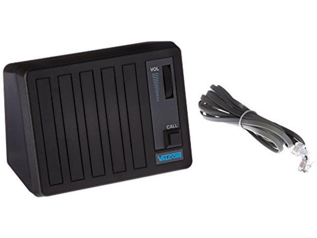 valcom v-764-bk push button talkback desktop and wall speaker, black