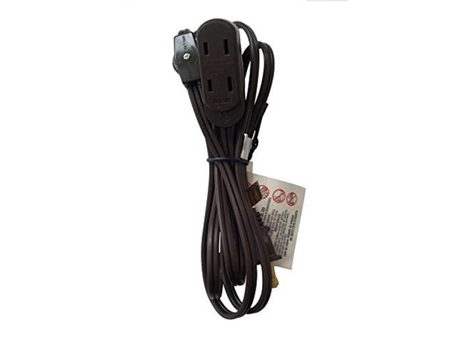12 ft Extension Cord  16/2 with Thumb Wheel On/Off Switch Brown 