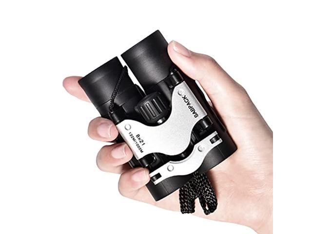 8x21 Small Compact Binoculars for Adults Kids Boys Girls Gifts High Power Easy Focus Mini Pocket Lightweight Binocular for Bird Watching Outdoor Hiking Travel SABPACK 