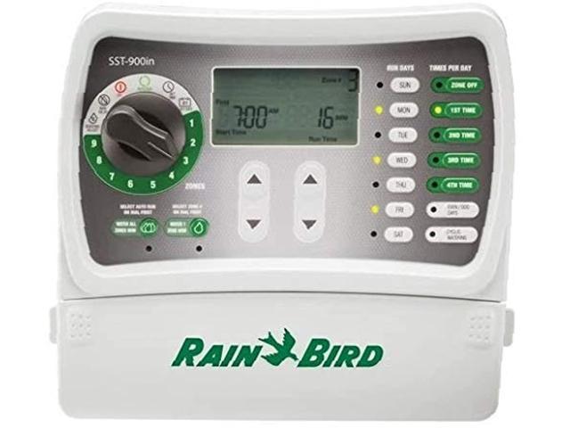 rain bird sst900in simple-to-set indoor sprinkler/irrigation system timer/controller, 9-zone/station (this new/improved model replaces sst900i) - 1