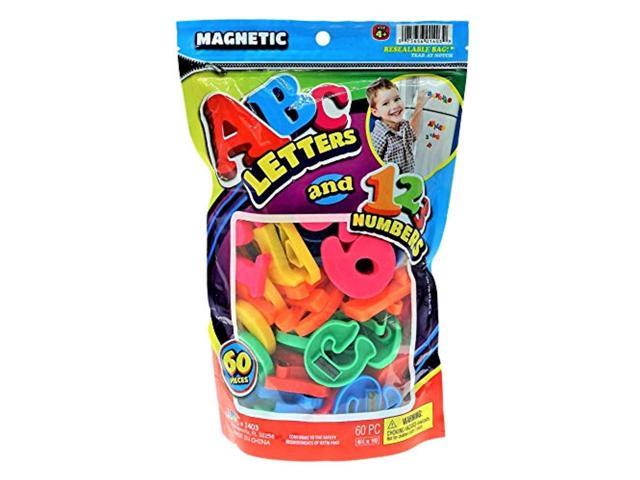 60 Pcs Magnetic Letters Numbers Alphabet Fridge Magnets Colorful Plastic Toy Set 