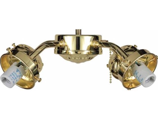Volume Lighting Polished Brass Ceiling Fan V5954-2 Polished Brass 