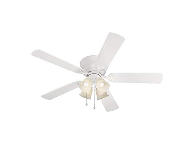 White Indoor Flush Mount Ceiling Fan, Harbor Breeze 42 Inch White Ceiling Fan