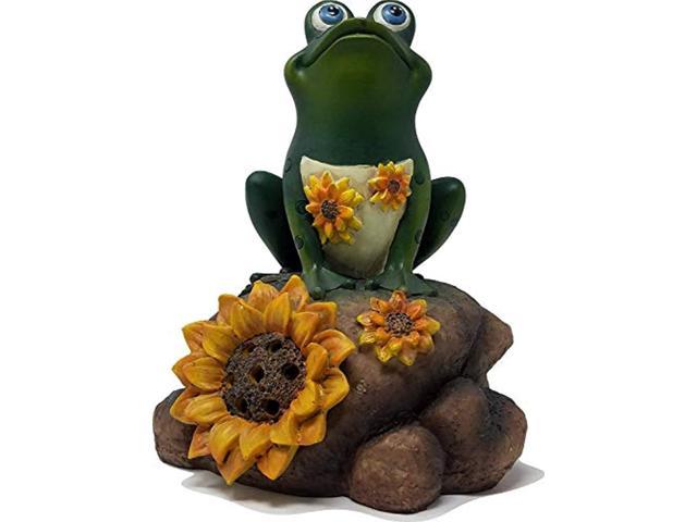Bluetooth 8x7x10H Landscape Melodies Whimsicle Frog Statue outdoor speaker 