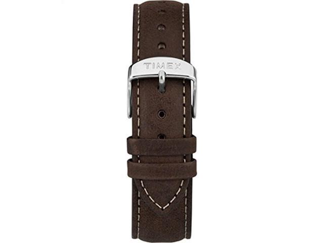 timex tw7c06300 metropolitan+ 20mm dark brown leather strap