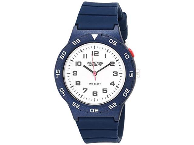 armitron sport women's quartz sport watch with silicone strap, blue, 18 (model: 25/6443nvy)