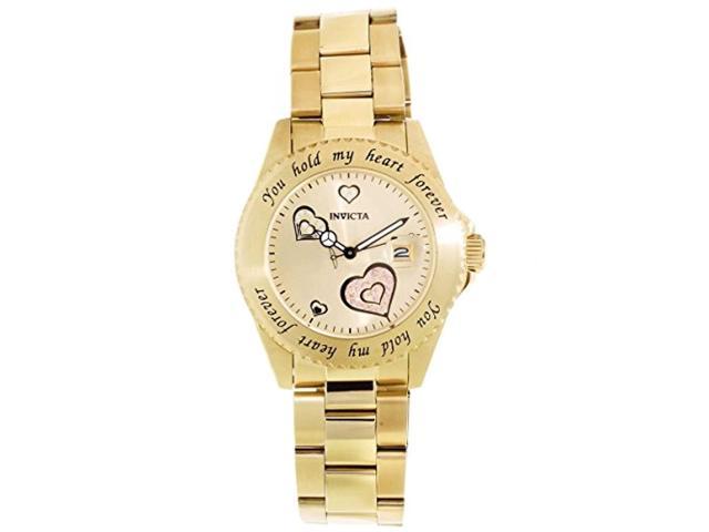 Invicta 14732 Angel Gold Tone You Hold My Heart Women's Watch 