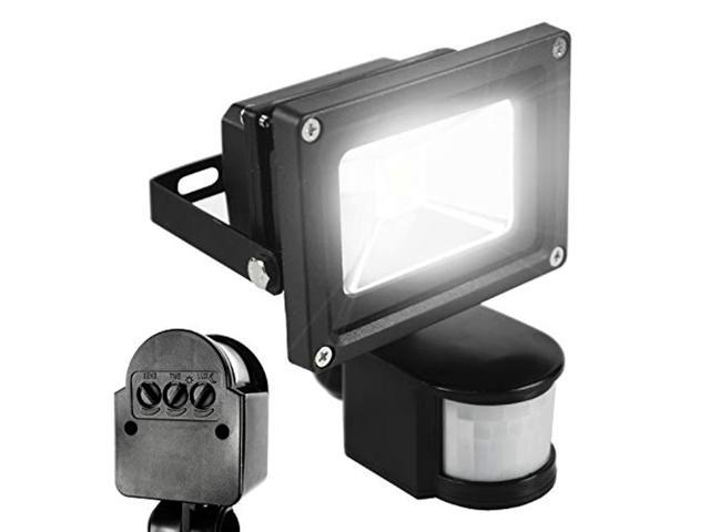 Emergency LED FloodLight 10W Motion Sensor Security Light Outdoor White Daylight 