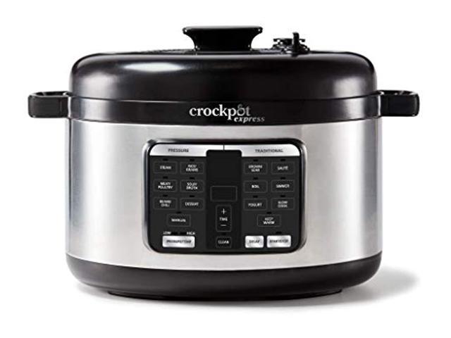 crock-pot 2109296 express pressure cooker, 6-quart, stainless steel