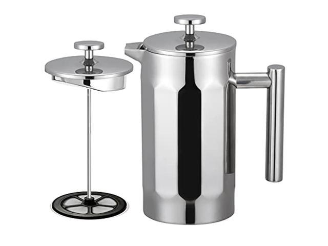 Double Wall 32oz Coffee Press Utopia Kitchen Stainless Steel French Press Black Stainless Steel Plunger Coffee & Tea Maker Black 