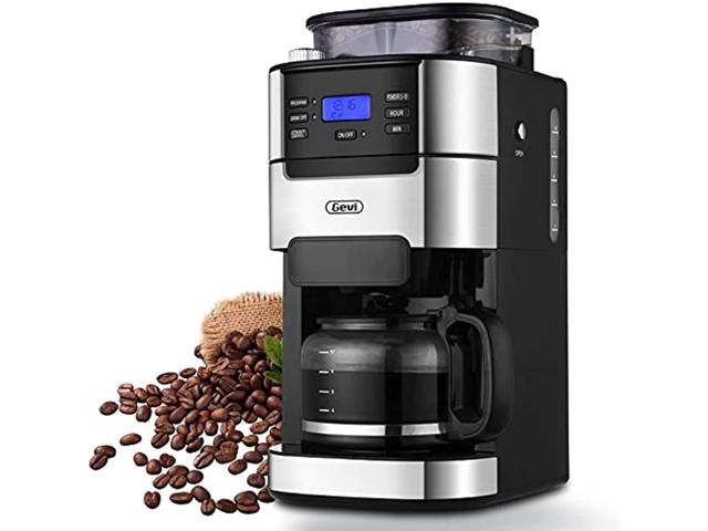 Barsetto Grind and Brew Automatic Coffee Maker with Digital Programmalbe Drip Coffee Machine,10-Cups,Black 