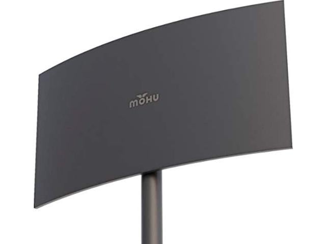 Photo 1 of mohu sail amplified indoor/outdoor tv antenna, 75-mile range, uhf/vhf multi-directional, 20-inch mast, 15db preamplified, 30 ft. detachable coaxial cable, 4k-ready hdtv, mh-110020