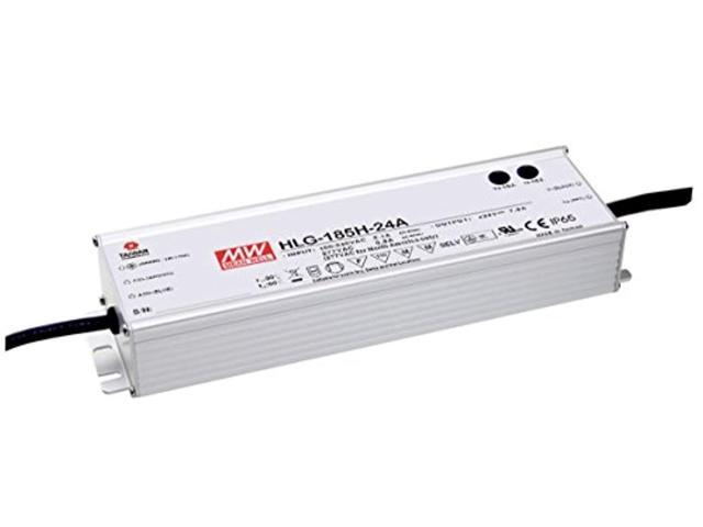 POWERNEX MEAN WELL NEW HLG-185H-24 24V 7.8A 185W Power Supply LED Driver 