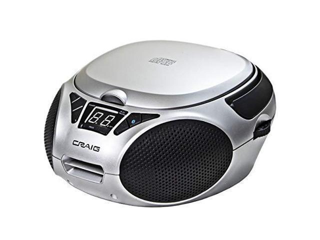 voordeel tijdelijk Eindig craig cd6925bt-sl portable top-loading stereo cd boombox with am/fm stereo  radio and bluetooth wireless technology in silver | led display |  programmable cd player | cd-r/cd-w compatible | aux port | -