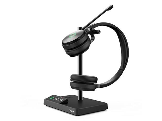 yealink wh62 dual uc wireless noise canceling headset - connects and works with usb enabled deskphones, computers and softphones. headset includes a 500ft wireless range + intelligent mute
