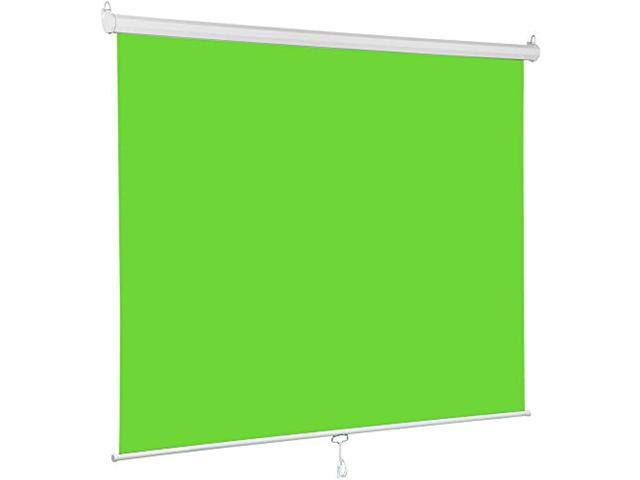 khomo gear - jumbo extra large 84" x 84" pull down projector green screen backdrop