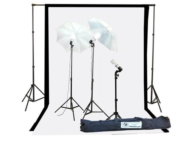 ePhoto ULS69 Continuous Lighting Kit with 3 Muslins 