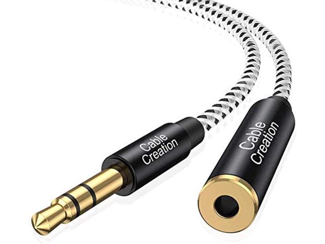 3.5mm Stereo Audio Cable Male to Female Home Theater Stereo Auxiliary Audio Extension Cord to Car Audio Tablets PCs Speakers MP3 Players CD Players & more-10ft Headphones Mobile Phones 