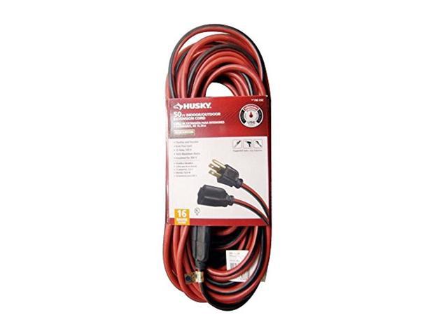 Photo 1 of husky 50 ft. red and black 16/3 medium-duty indoor/outdoor extension cord