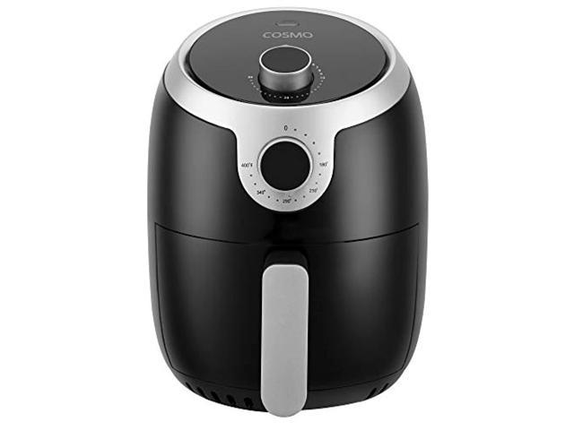 Photo 1 of cosmo air fryer cos-23afakb 2.3 quart electric airfryer with temperature control, timer, non-stick fry basket, 1000w in black