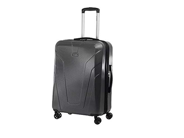 samsonite frontier spinner unisex medium black polycarbonate luggage bag  tsa approved q12009002