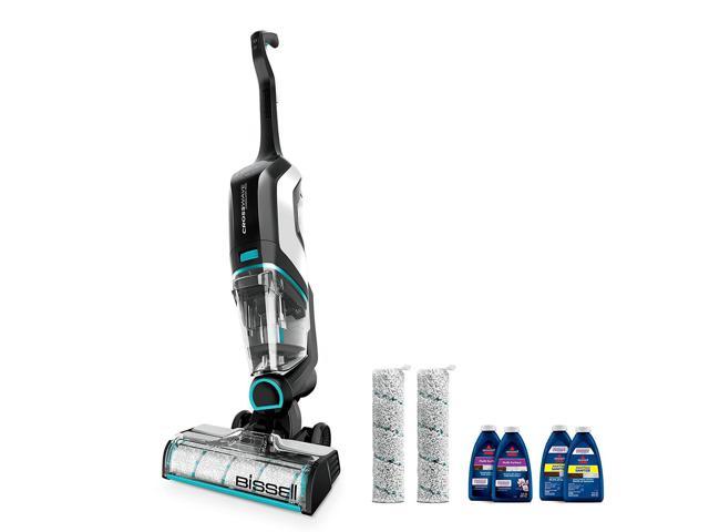 Photo 1 of **MINOR DAMAGE PREV USED-MISSING CLEANER**
bissell, 2554a crosswave cordless max all in one wet-dry vacuum cleaner and mop for hard floors and area rugs, black/pearl white with electric blue accents