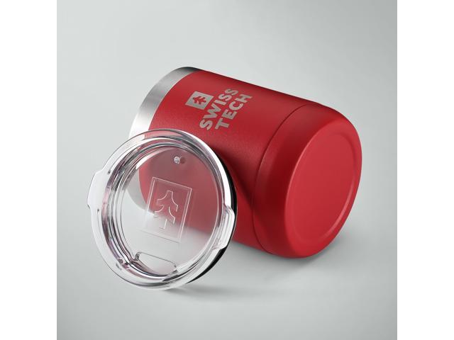 Insulated Tumbler Corrosion Resistant Stainless Steel Tumbler with Lid Red Double Wall Vacuum SWISS+TECH 10 oz Tumbler BPA Free 