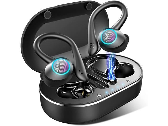 White 32H Playtime in-Ear Earphones with Extra Bass,Waterproof for Sport . Wireless Earbuds Bluetooth 5.1 Headphones 