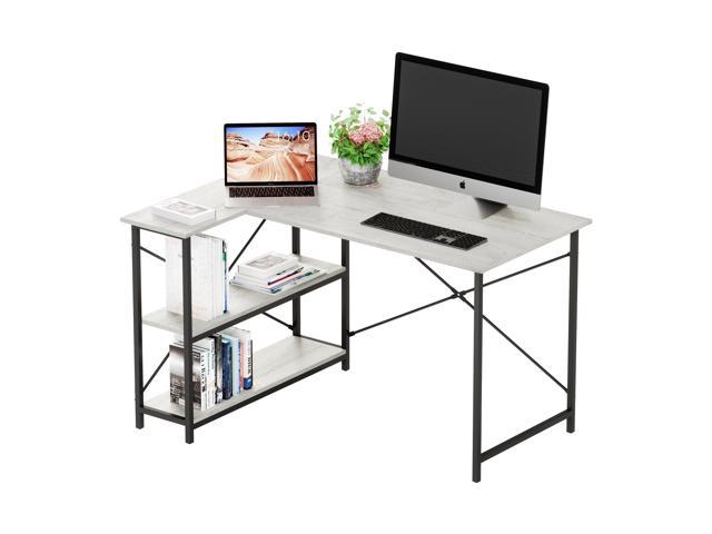 L Shaped Desk With Storage Shelves, Small L Shaped Desk White