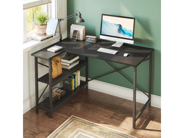 small computer desk with tower storage