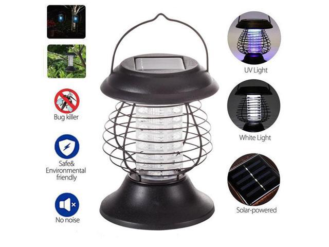 Solar Powered Outdoor Mosquito Fly Bug Insect Zapper Killer Trap Lamp Light USA 