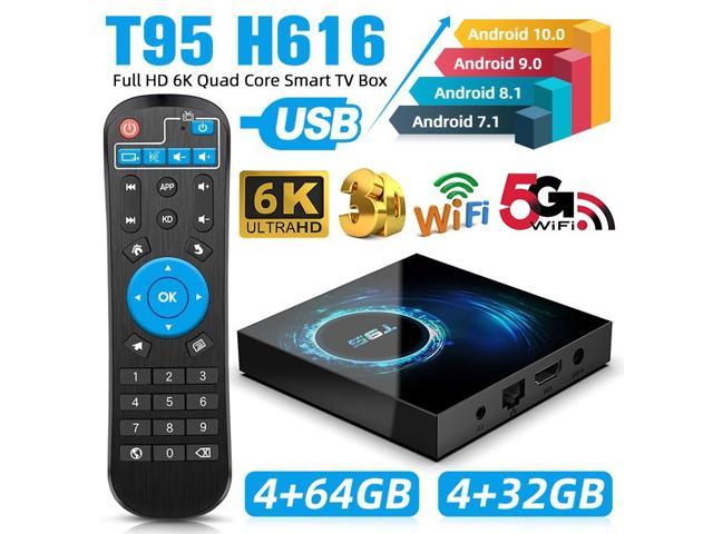 It's lucky that Murmuring Feeling NEWEST T95 H616 Android tv box Android 10.0 6K Quad Core Netflix Media  Player Play Store Fast Smart Android Set Top Box PK H96max - Newegg.com