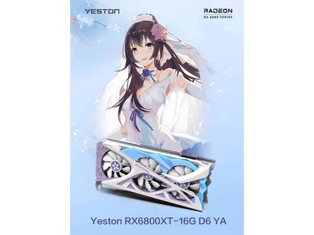 Yeston Radeon RX 6800 XT 16GB D6 GDDR6 256bit 7nm video cards Desktop computer PC Video Graphics Cards support PCI-Express 4.0 2*DP+1*HDMI-compatible +1*Type c  RGB light effect Fragrant graphics card