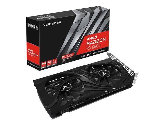 Yeston Radeon RX 6600 8GB D6 GDDR6 128bit 7nm Desktop computer PC Video Graphics Cards support PCI-Express 4.0 3*DP+1*HDMI-compatible  graphics card