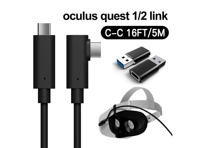 excess Gate idiom Compatible for Oculus Link Virtual Reality Headset Cable for Quest 2 / Quest  and Gaming PC, 90