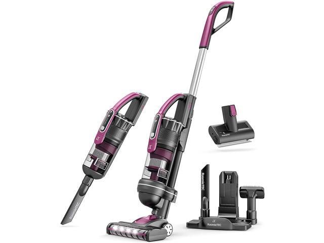 ROOMIE TEC Alpha Professional Cordless Upright Vacuum Cleaner, 22Kpa Ultra Powerful Suction, Stainless Steel + HEPA Filter, Pet Friendly Brush and Auto Charging Base