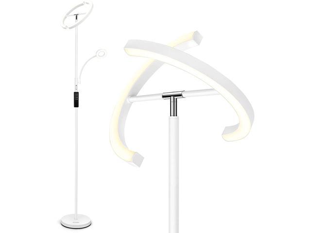 Fimei Floor Lamp Modern Led Rotatable, White Floor Lamp Contemporary