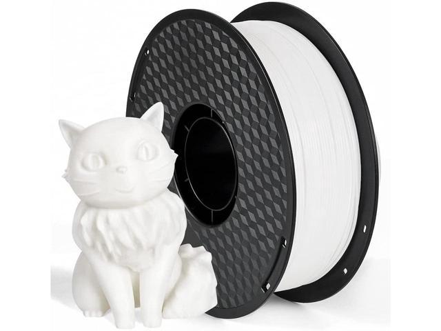 White PLA Filament 1.75mm, 3D Printing Filaments 1Kg (2.2lbs) 1 Spool, Dimensional Accuracy +/- 0.02 mm
