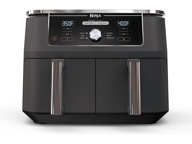 Grey Broil Match Cook & Smart Finish to Roast Dehydrate & More for Quick Ninja DZ401 Foodi 10 Quart 6-in-1 DualZone XL 2-Basket Air Fryer with 2 Independent Frying Baskets Easy Family-Sized Meals 