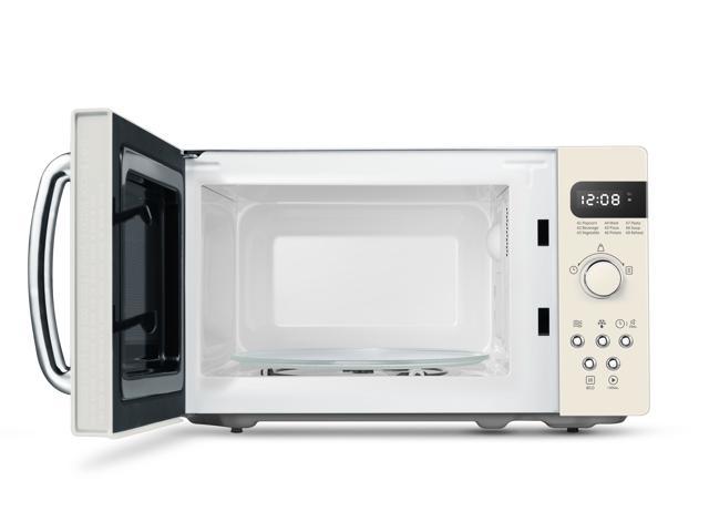COMFEE' AM720C2RA-_A Retro Countertop Microwave Oven with Compact Size,  Position-Memory Turntable, Sound On/Off Button, Child Safety Lock and ECO Mo