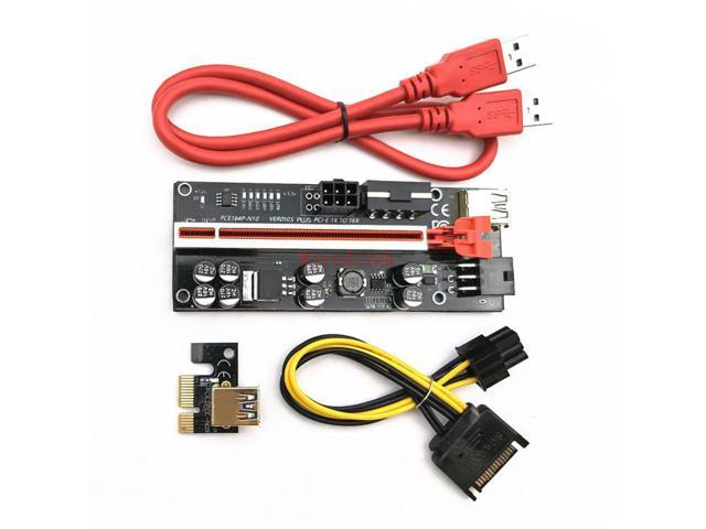 6Pack-PCI-E VER010S PLUS Mining Dedicated PCIe Riser Card Riser Adapter ...