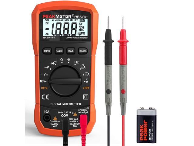 Digital Multimeter Electronic Measuring Instrument AC Voltage Detector Portable Amp/Ohm/Volt Test Meter Multi Tester/Diode and Continuity Test