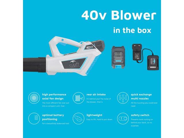 40V Leaf Blower - 120 MPH Cordless Leaf Blower Lightweight Sweeper Blower & Snow Blowing for Patio Lawn Garden with Battery and... 
