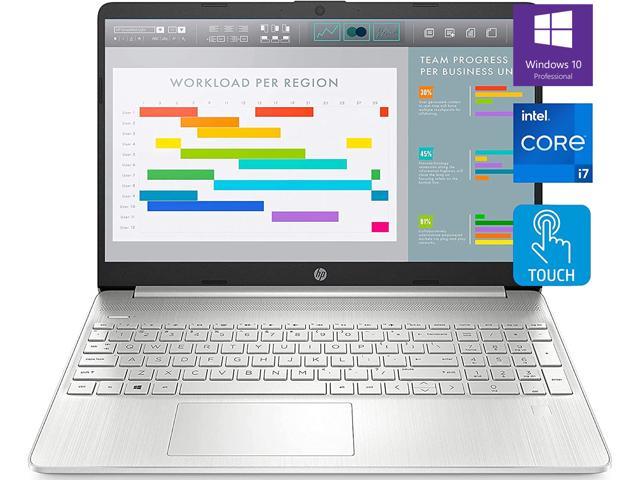 HP Newest Business Laptop, 15.6" FHD Touchscreen, Intel Core i7-1165G7 Processor, 16GB DDR4 RAM, 512GB PCIe SSD, Webcam, USB-C, Wi-Fi 6, Backlit Keyboard, Fingerprint Reader, Windows 10 Pro, Silver