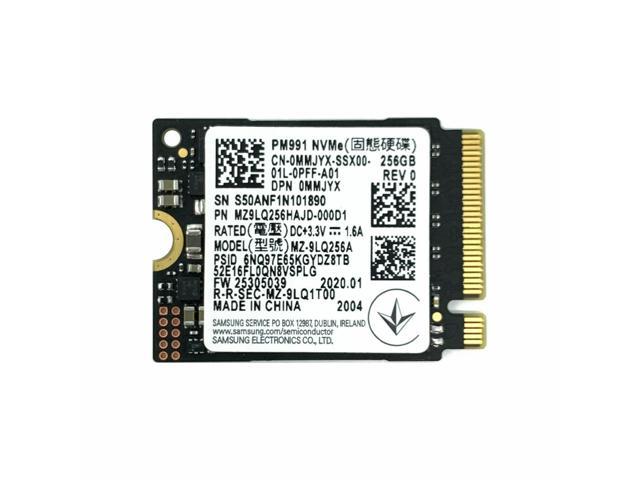 Samsung PM991 Internal SSD, 256GB PCIe Gen3 x4 NVMe Solid State Drive, M.2 2230 M Key, Speeds up to 2000 MB/s read and 1000 MB/s write, OEM Package