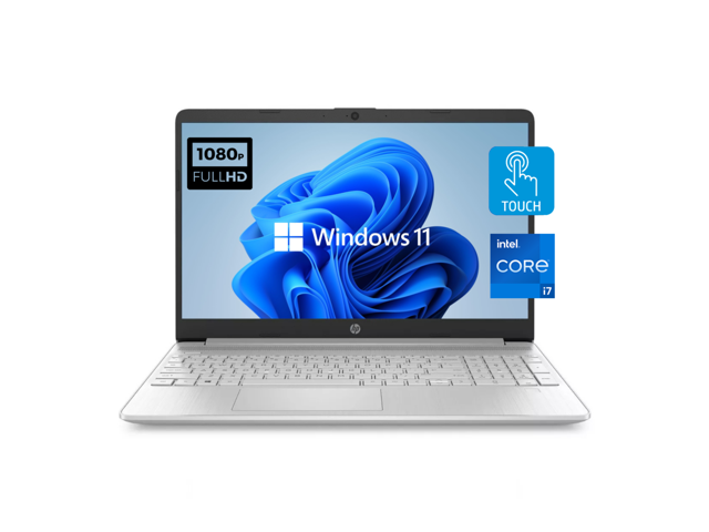 HP Newest Laptop, 15.6" FHD Touchscreen, Intel Core i7-1165G7 Processor, 64GB DDR4 RAM, 1TB PCIe SSD, Webcam, USB-C, Wi-Fi 6, Backlit Keyboard, Fingerprint Reader, Windows 11 Home, Silver