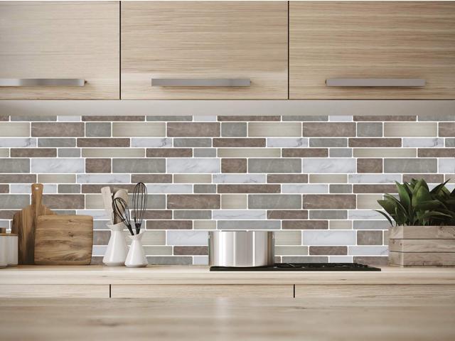 10 Sheets Peel And Stick Backsplash Tiles For Kitchen Self Adhesive 