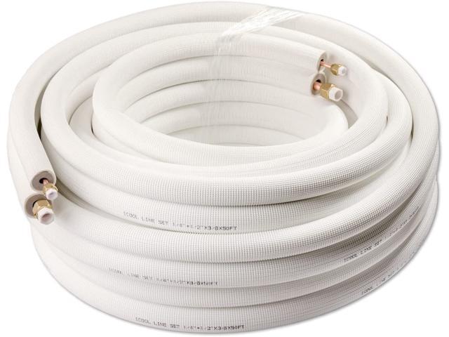 100% Copper Ductless mini split Line set+wire 1/2" Insulated 3/8 x 5/8 x 50ft- 