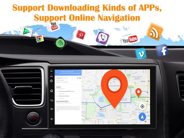Binize Android 10 Single Din Car Stereo with Apple Carplay Android