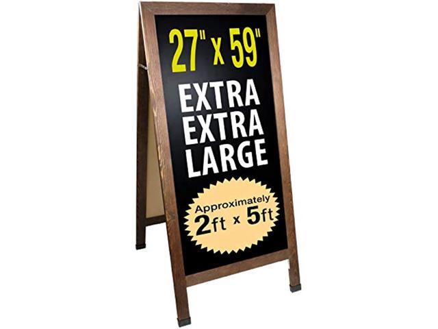 Extra Large Gigantic Sandwich Board Sidewalk Chalkboard Sign 59"x27" 